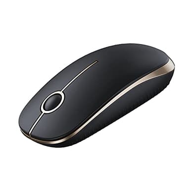 Vssoplor Wireless Mouse, 2.4G Slim Portable Computer Laptop Mouse with Nano Receiver Quiet Silent Optical Mice for Notebook, PC, Laptop, Computer-Black and Gold - Image 9