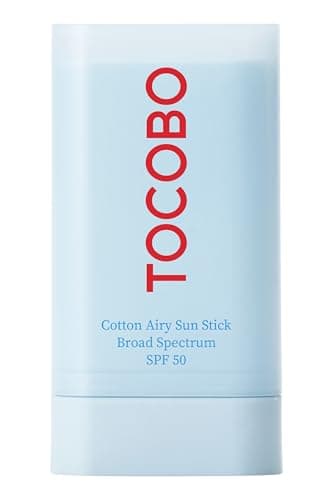 Cotton Airy Sun Stick SPF 50 Broad Spectrum Korean Matte Sunscreen Stick for Face - Travel Size Sebum Control Sunblock -Vegan, Lightweight, Non-Sticky 0.67 oz - Image 1