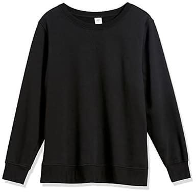 Amazon Essentials Women's Fleece Crewneck Pullover Sweatshirt (Available in Plus Size), Black Heather, Medium - Image 8