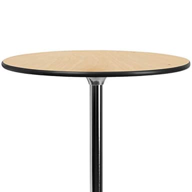 Flash Furniture Lars 30'' Round Wood Cocktail Table with 30'' and 42'' Columns, Adjustable Wood Standard or Bar Height Tall Round Table for Events or Home Use, Natural - Image 13