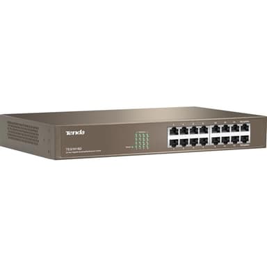 Tenda TEG1016D, Unmanaged 16 Port Gigabit Switch, Rackmount Ethernet Switch, Plug & Play, Fanless & Metal Design Network Switch, Limited Lifetime Protection - Image 4