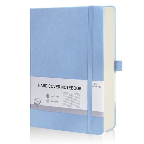 EMOMAS Lined Journal Notebook, 1 Pack (Sky Blue), 360 Pages, 9.8 inches x 6.9 inches - 100 gsm Thick Paper, Hardcover - Image 1