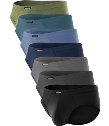 Men's Tagless Briefs Coverd Waistband Comfort Soft Underwear with Contour Pouch Breathable Underpants, Multipacks - Image 1