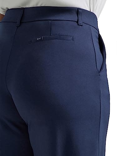 Lee Women's Plus Size Ultra Lux Comfort Any Wear Wide Leg Pant Emperor Navy 18 Plus Petite - Image 4