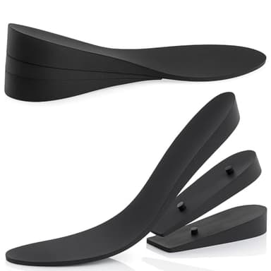 Height Increase Insoles for Mens Shoes (1 to 3" Boost) Adjustable 3 Layer Height Booster Inserts to Make You Instantly Taller, Heel Lifts (Mens 10-12.5) - Image 1