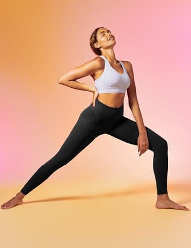 IUGA Leggings with Pockets for Women High Waisted Yoga Pants Women Tummy Control Workout Compression Running Leggings Black - Image 5