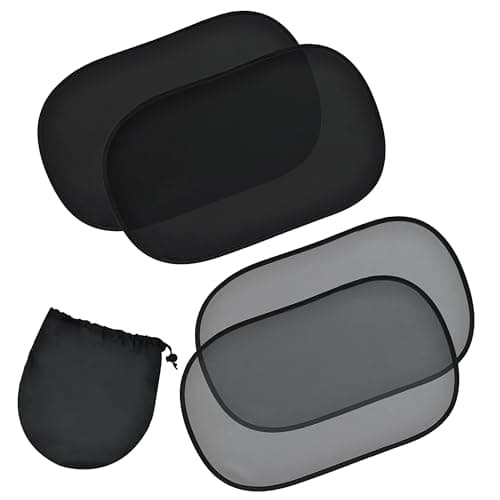 EcoNour Car Window Shades for Baby (4 Pack) | Protects Baby from Window Sun & Heat | Sun Shade Side Windows for Kids | Automotive Sun Protection from UV | Child Safety Accessories | Medium - 20"x12" - Image 1