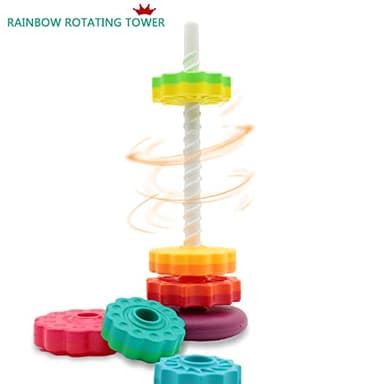 LBAIBB (1 PCS Spinning Stacking Toys,Spin Toy ABS Plastic and Color Rainbow Design,Focus on Children Educational and Interactive Learning's Stack Toys, Suitable for Gifts for Boys and Girls - Image 6