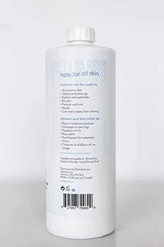 Hypochlorous Acid Spray - 1 L Refill – Acne Prone Skin – Eczema - Tattoo Aftercare – Piercing Aftercare – Saline Toner – Facial Cleanser – Lash Cleanser - All Natural Face and Skin Spray - e11ement - Image 3