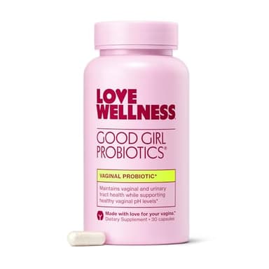 Love Wellness Good Girl Probiotics | Women’s Vaginal Health & pH Balance Supplement | 9-Strain Probiotic for Urinary Tract, Yeast, Odor & Immune Support | Gluten-Free | 30 CT, 30-Day Supply - Image 1