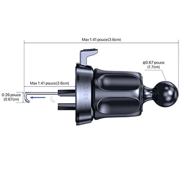 Miracase 3-in-1 Cell Phone Holders for Your Car, Universal Car Phone Holder Mount for Dashboard Air Vent Windshield Compatible with iPhone16 15 14 13 12 11 Pro Max Xs XR X, Galaxy Stripe - Image 8