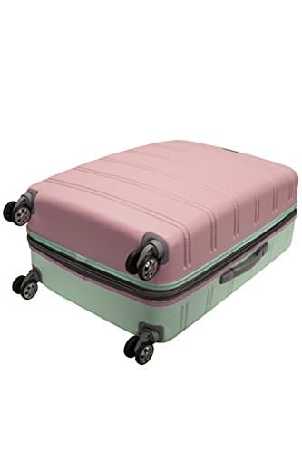 Rockland Melbourne Hardside Expandable Luggage with Spinner Wheels, Mint, Checked Large 28" - Image 4