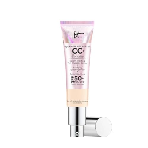 IT Cosmetics CC+ Cream Illumination (Fair Light) - Radiant Full Coverage Foundation With SPF 50+, Color Corrector & Hydrating Anti-Aging Serum, Hydrolyzed Collagen + Peptides - 1.08 fl oz - Image 1