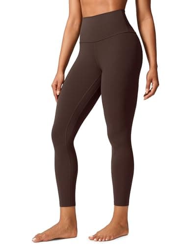 CRZ YOGA Womens Butterlift High Waisted Workout Leggings 25" - Pilates Gym Athletic Yoga Pants Buttery Soft Hot Fudge Brown Large - Image 1