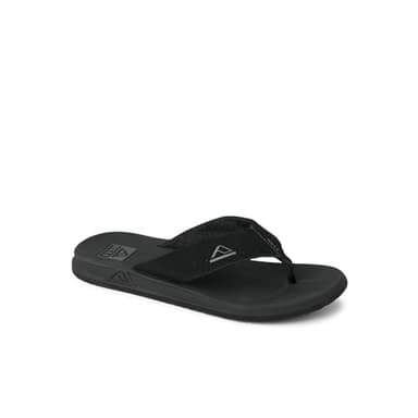 Reef Phantoms Mens Beach Flip Flop, Water Friendly, Soft and Supportive Molded Footbed, Black, 12 - Image 2