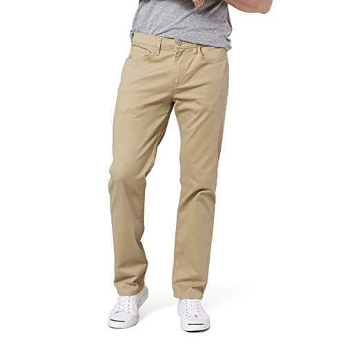 Dockers Men's Straight Fit Jean Cut All Seasons Tech Pants Big & Tall, New British Khaki, 38W x 36L - Image 1