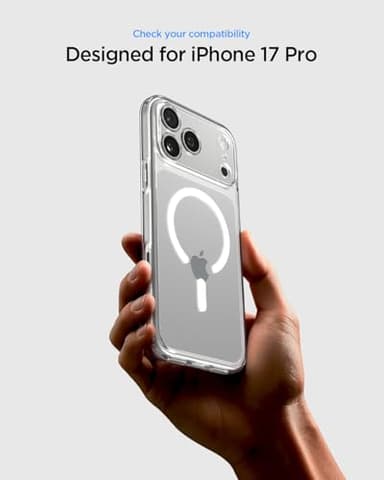 Spigen for iPhone 17 Pro Case, Ultra Hybrid MagFit [TPU Covered Camera Control] [Anti-Yellowing] [Compatible with Magsafe] - Clear - Image 2