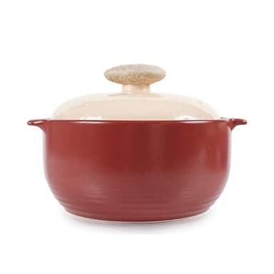 Neoflam Kiesel 2qt Non-Stick Ceramic Casserole Pot, Dutch Oven, Clay Pot, Stockpot For Stew, Soup, Steam, Scratch Resistant, Oven Safe, Heat Resistant, Plum - Image 1
