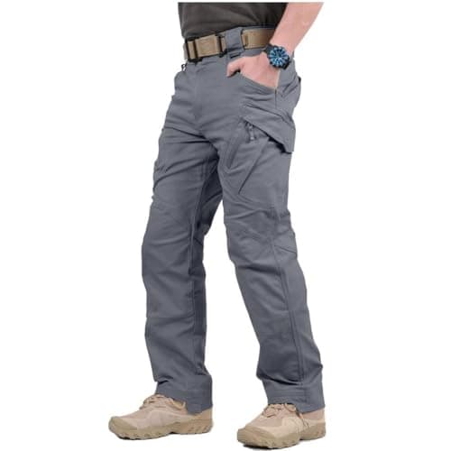 NAVEKULL Men's Work Cargo Pants Lightweight Tactical Pants for Men Stretch Cotton Military Army Combat Slim Fit Hiking Outdoor Trousers with Multi Zipper Pockets - Image 1