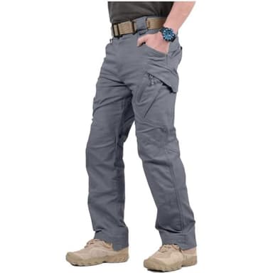 NAVEKULL Men's Work Cargo Pants Lightweight Tactical Pants for Men Stretch Cotton Military Army Combat Slim Fit Hiking Outdoor Trousers with Multi Zipper Pockets - Image 1