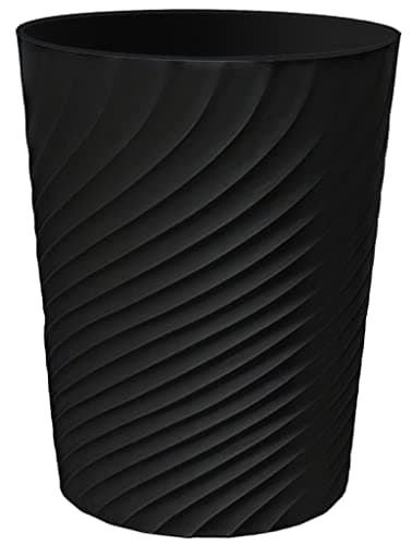 DAJITRE 1.8 Gallon Small Trash Can Wastebasket Recycling Bin Slim Profile for Compact Spaces Bathroom, Office, Bedroom, Kitchen (1.8 Gallon, Black) - Image 1