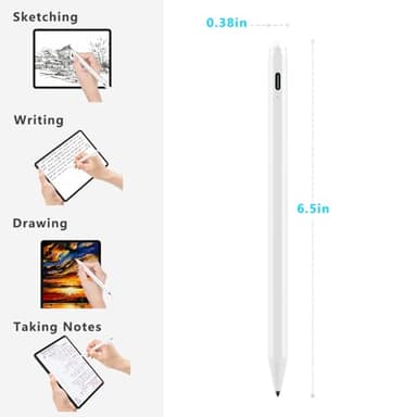 Stylus Pen for iPad (2018-2025) with Fast Charging & Palm Rejection, Pencil for Apple iPad 11th A16/10/9/8/7/6th, Pro 11“13”M4/12.9 inch, Air 11/13 inch M3 2025&M2 2024/5/4/3rd, Mini A17 Pro/6/5th - Image 7