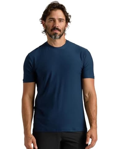 True Classic Workout Shirts for Men – Mens Shirts & Muscle Shirt for Men, Gym Shirt, Mens Tank Top and Athletic Base Layer, Quick-Dry Workout Tee, Pack of 1, Navy, 3XL - Image 1