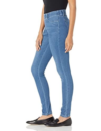 Amazon Essentials Women's Pull-On Stretchy Knit Jegging (Available in Plus Size), Light Wash, Large Short - Image 3