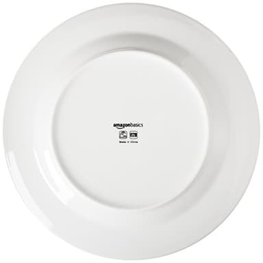 Amazon Basics 16-Piece Porcelain Kitchen Dinnerware Set with Plates, Bowls and Mugs, Service for 4 - White - Image 6