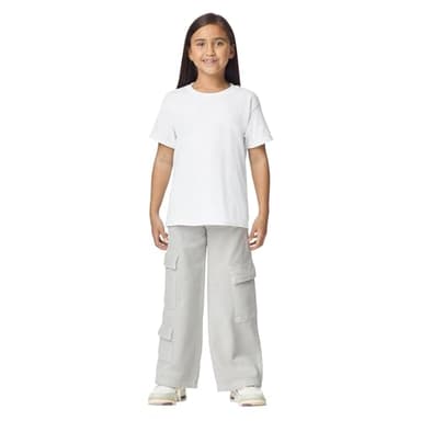 Gildan Youth DryBlend T-Shirt, Style G8000B, 2-Pack, White, Medium - Image 6