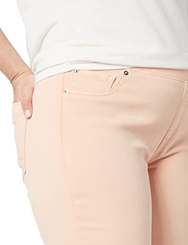 Amazon Essentials Women's Mid-Rise Stretch Pull-On Jegging - Discontinued Colors, Coral Pink, 2 Short - Image 5