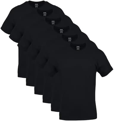 Gildan Men's Crew T-Shirts, Multipack, Style G1100, Black (6-Pack), Medium - Image 3