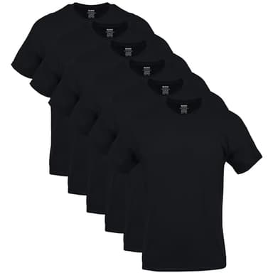 Gildan Men's Crew T-Shirts, Multipack, Style G1100, Black (6-Pack), X-Large - Image 1