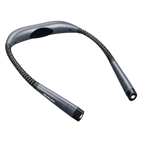 GearLight Hands-Free Rechargeable Book Light for Reading in Bed - Adjustable LED Lamp with 3 Light Modes - Compact, Flexible Neck Light for Reading, Studying, Travel - Gray - (Pack of 1) - Image 1