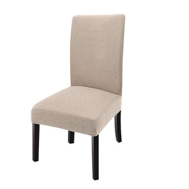 GoodtoU Chair Covers for Dining Room 6 Pack, Stretch Parson/Dining Chair Slipcover Removable Washable Chair Protector for Home/Restaurant/Banquet,Forros para Sillas de Comedor(Sand, Set of 6) - Image 4