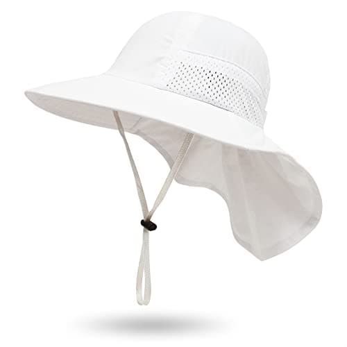 Baby Sun Protection Hat for Infant Toddlers Boys Girls UPF 50+ Sunhat for Outdoor Beach Swim (US, Age, 3 Months, 24 Months, White) - Image 1