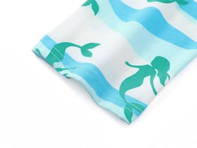 Beezizac Cotton Sleepover Pajama Set for Little & Big Girls Blue Mermaid Long Sleeve Set 2-Piece PJ Size 8 - Image 6