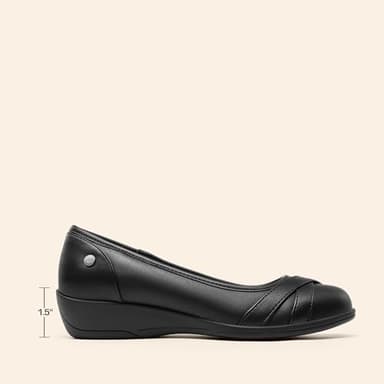 DREAM PAIRS Women's Ballet Flats Business Office Work Dress Shoes Comfortable Dressy Flats for Women,Size 8.5,Black,DWUMFA2503 - Image 2