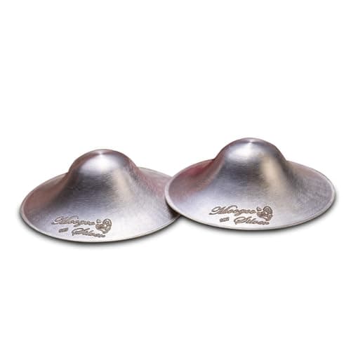 Moogco The Original Silver Nursing Cups - Nipple Shields for Nursing Newborn - Breastfeeding Essentials - Newborn Essentials Must Haves - Nipple Covers Breastfeeding - 925 Silver (X-Large) - Image 1