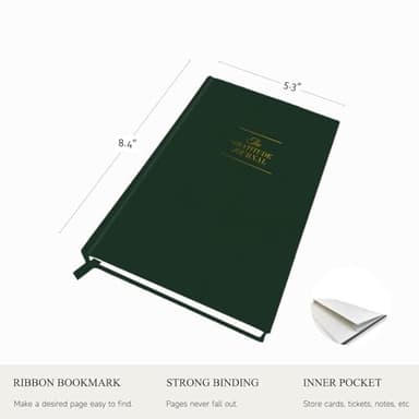 The Gratitude Journal - A Few Minutes a Day for More Happiness, Optimism, Affirmation & Reflection - An Effective Manifestation Guide Journal, Undated Daily Journals for Women & Men (Earth Green) - Image 2