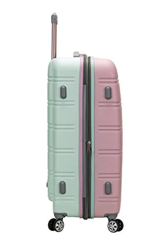 Rockland Melbourne Hardside Expandable Luggage with Spinner Wheels, Mint, Checked Large 28" - Image 2