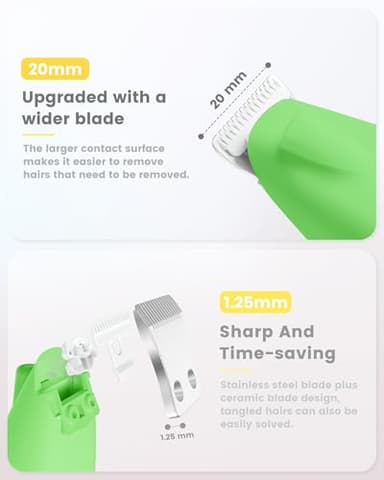 PAPMINI Dog Paw Trimmer with LED Display, Ultra-Low Noise Cordless Paw Trimmers for Dog's Feet, Cordless Hair Trimmer for Paws, Ears, Face, Rump - Image 3