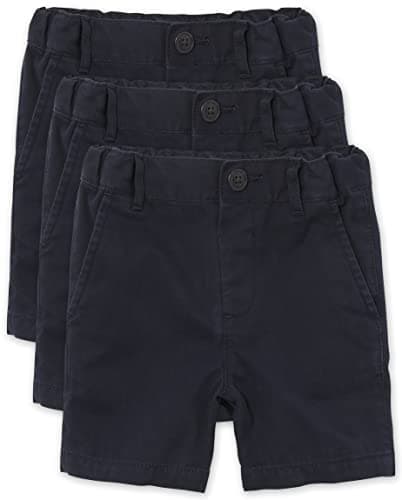 The Children's Place Baby Boys and Toddler Stretch Chino Shorts, New Navy 3-Pack, 2T US - Image 1