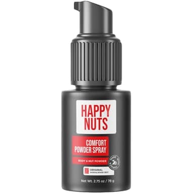 HAPPY NUTS Comfort Powder Spray: Anti Chafing & Mens Deodorant, Aluminum-Free, Sweat and Odor Control for Jock Itch, Groin and Men's Private Parts - Image 1
