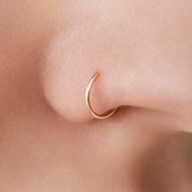 Set of 3 - Fake Clip On Nose Ring Hoop for Women - No Piercing Needed Nose Cuff - 22 Gauge - 7mm - Faux Nose Septum Ring - Gold, Sterling Silver, Rose Gold - 22g - Image 5