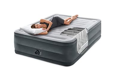 Intex 64417ED 22in Queen Dura-Beam Comfort Plush High-Rise Inflatable Air Mattress with Built in Pump for Travel and Camping, 600lb Weight Capacity - Image 14