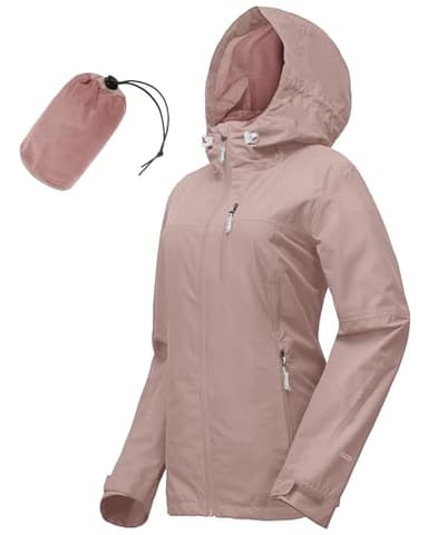 33,000ft Packable Rain Jacket Women Lightweight Waterproof Raincoat with Hood Cycling Bike Jacket Windbreaker - Image 1