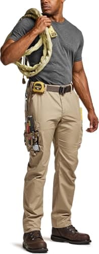 CQR Men's Quick Dry Work Pants, Water Resistant Outdoor Tactical Pants, Lightweight Stretch Cargo Hiking Pants, Frontline Khaki, 34W x 32L - Image 7