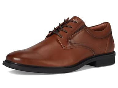 Nunn Bush Men's Jarvis Plain Toe Oxford Dress Casual Business Formal Lace Up, Cognac, 10 Wide - Image 7