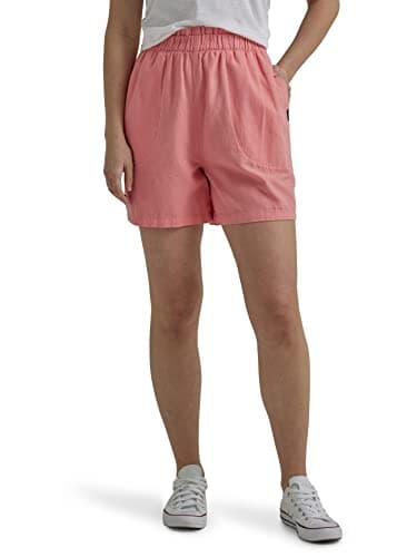 Lee Women's Ultra Lux Mid-Rise Relaxed Fit Pull-On Short, Tickle Me Peach, 4 - Image 1